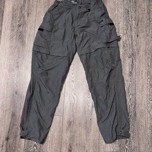 Rei Women Zip Off Cargo Straight Leg Pants Dark Gray 8 Outdoor Hike *Flaw*
